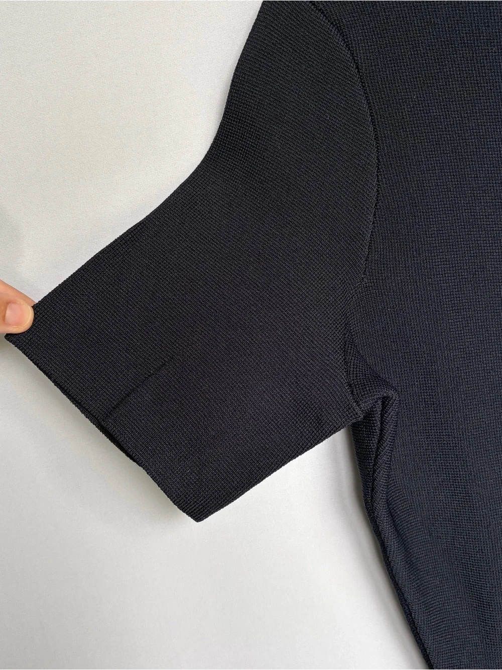 Kate Spade Trompe L’Oeil Dress Sz XS Navy Blue Black Peter Pan Collar Fit Flare